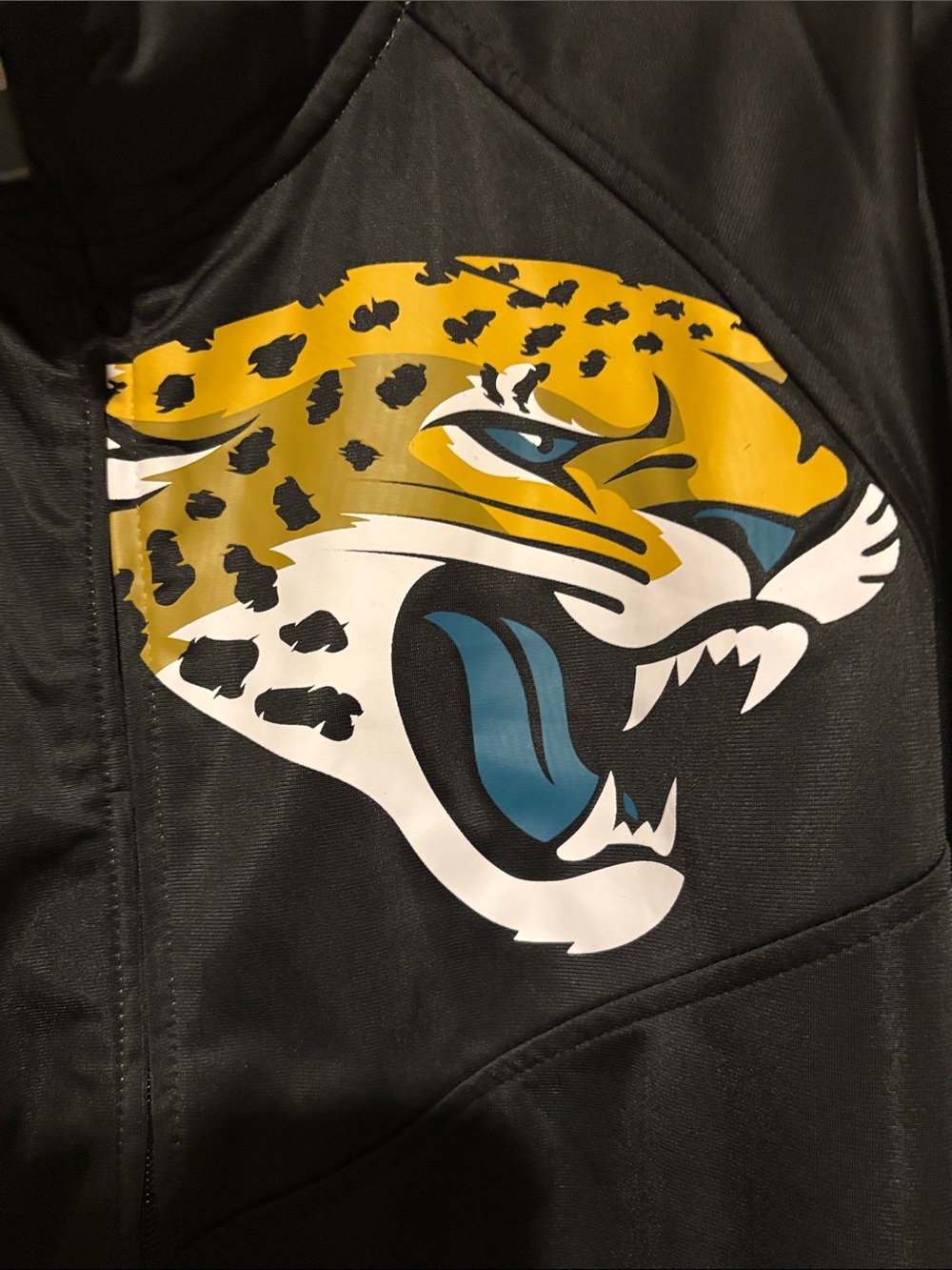 NFL Black Jacksonville Jaguars Lightweight Jacket with Gold & Teal Logo - Picture 4 of 8
